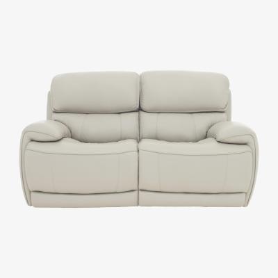 Furniture Village Relax Station Rocco 2 Seater Leather Power Rocker Sofa with Power Headrests - Grey- World of Leather