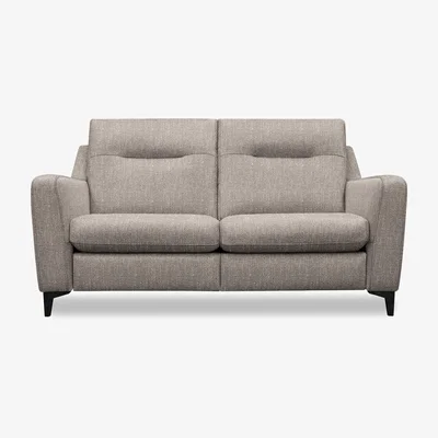 Furniture Village G Plan - Arlo 2 Seater Fabric Power Recliner Sofa - Libby Sand with Ebony Feet