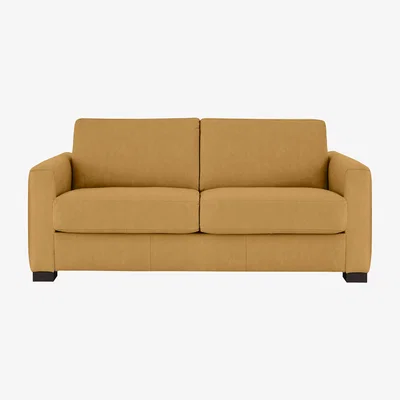 Furniture Village Nicoletti - Alcova 2.5 Seater Fabric Sofa with Box Arms - Yellow