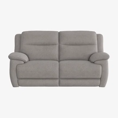 Furniture Village Touch 2 Seater Heavy Duty Fabric Manual Recliner Sofa - Grey