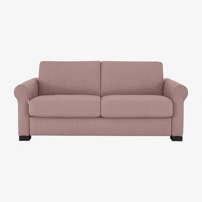 Furniture Village Nicoletti - Alcova 2.5 Seater Fabric Sofa with Scroll Arms - Pink