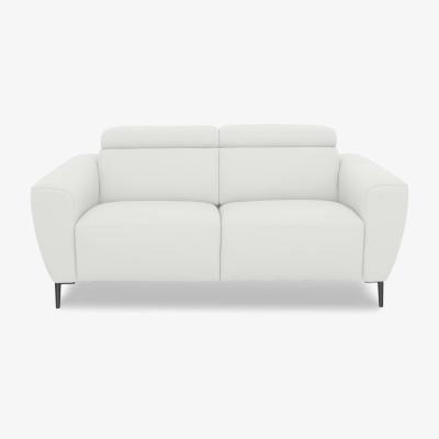 Furniture Village Nicoletti Italia - Milano 2 Seater Leather Power Recliner Sofa - Torello Bianco Puro