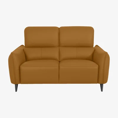 Furniture Village Domicil - Maddox 2 Seater Leather Sofa - NP Honey Yellow