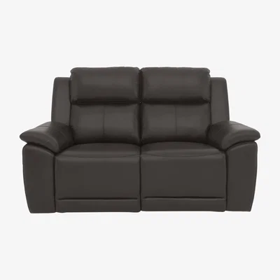 Furniture Village Utah 2 Seater Leather Power Recliner Sofa with Headrests and Power Lumbar - Piompo