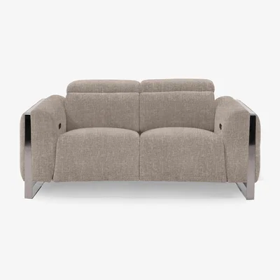Furniture Village Gisella Fabric 2 Seater Sofa with Power Recliner - Anivia Khaki
