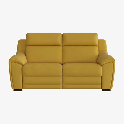 Furniture Village Nicoletti - Tosca 2.5 Seater Fabric Recliner Sofa with Power Headrests - Yellow