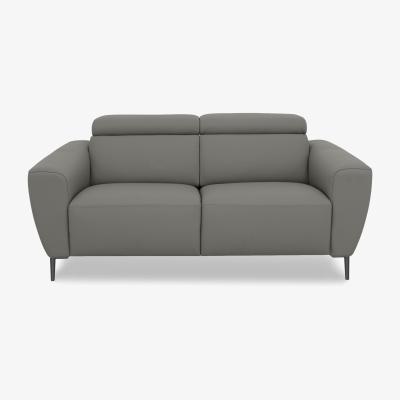 Furniture Village Nicoletti Italia - Milano 2 Seater Leather Power Recliner Sofa - Torello Iron