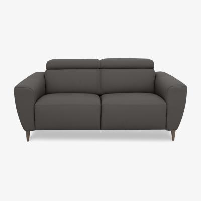 Furniture Village Nicoletti Italia - Milano 2 Seater Leather Sofa - Torello Grigio Scuro
