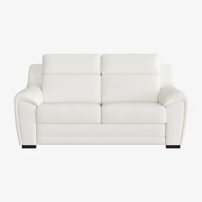 Furniture Village Nicoletti - Tosca 2.5 Seater Leather Sofa - White