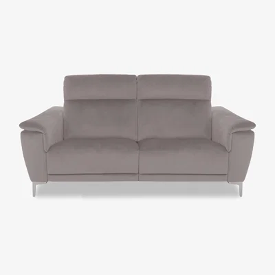 Furniture Village Nicoletti Italia - Amalfi 2 Seater Fabric Power Recliner Sofa - Selma Grigio