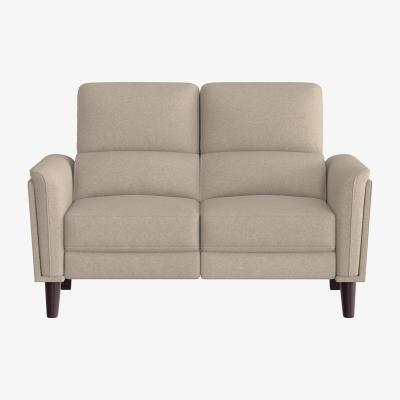 Furniture Village Compact Collection Klein 2 Seater Fabric Power Recliner Sofa with Telescopic Headrests - R28 Beige