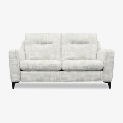Furniture Village G Plan - Arlo 2 Seater Fabric Sofa - No Recliner - Lydia Blush with Ebony Feet