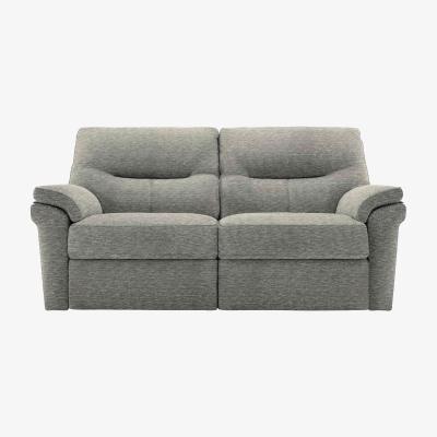 Furniture Village G Plan - Seattle 2.5 Seater Fabric Power Recliner Sofa with Power Lumbar - Mirage Powder