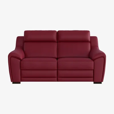 Furniture Village Nicoletti - Tosca 2.5 Seater Leather Recliner Sofa with Power Headrests - Red