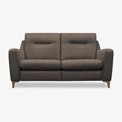 Furniture Village G Plan - Arlo 2 Seater Fabric Power Recliner Sofa - Yarn Slate with Walnut Feet