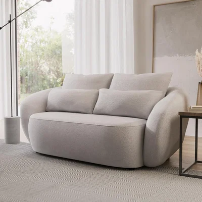 Furniture123 Cream Chenille Fabric 2 Seater Sofa - Vera