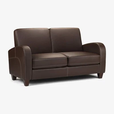 Furniture123 Brown Sofa in  Faux Leather 2 Seater - Julian Bowen