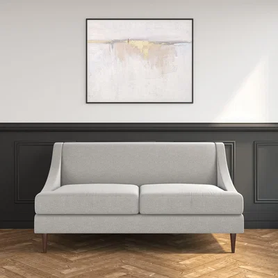 Furniture123 Grey 2 Seater Sofa in Woven Fabric - Maia