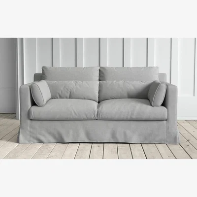 Graham & Green Jasmine 2 Seater Sofa - Grey Beige Caleido