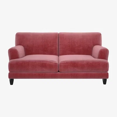 Habitat Habitat Askem 2 Seater Velvet Sofa - dusty rose
