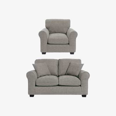 Habitat Habitat Lisbon Fabric Chair & 2 Seater Sofa - Grey