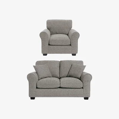 Habitat Habitat Lisbon Fabric Chair & 2 Seater Sofa - Grey