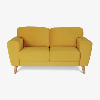 Habitat Habitat Snuggle 2 Seater Velvet Sofa - Yellow
