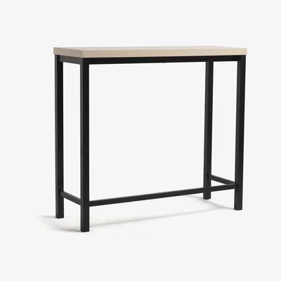 Habitat Habitat Zayn Metal 2 Seater Bar Table - Black & Ash