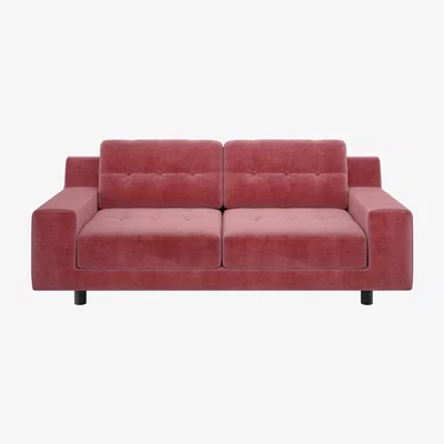 Habitat Habitat Hendricks 2 Seater Velvet Sofa - dusty rose