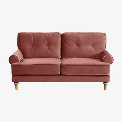 Habitat Habitat Vienna 2 Seater Velvet Sofa - Rose