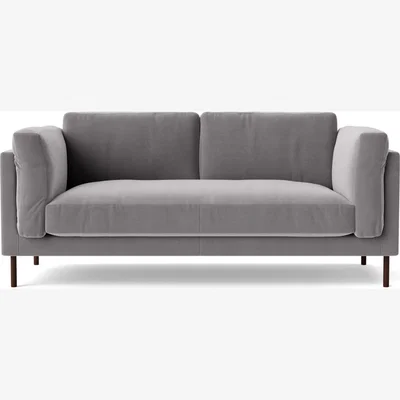Habitat Swoon Munich Velvet 2 Seater Sofa - Silver Grey