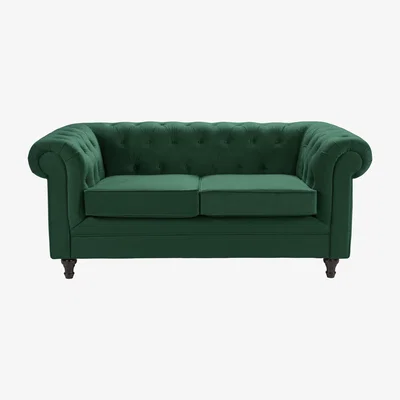 Habitat Habitat Chesterfield 2 Seater Velvet Sofa - Green