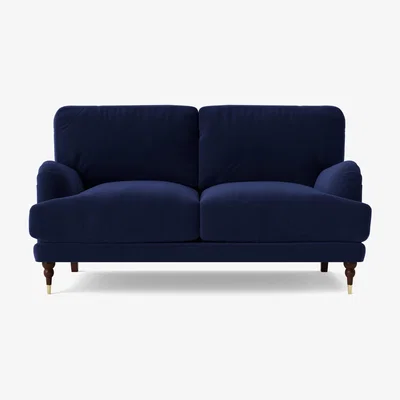 Habitat Swoon Charlbury Velvet 2 Seater Sofa - Ink Blue