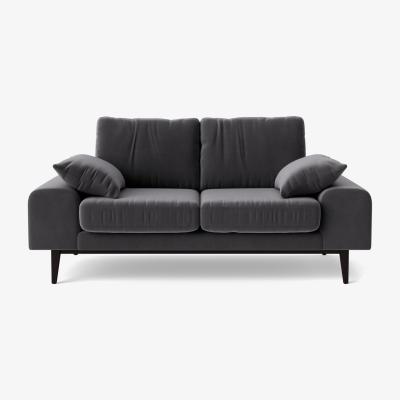 Habitat Swoon Tulum Velvet 2 Seater Sofa - Granite Grey