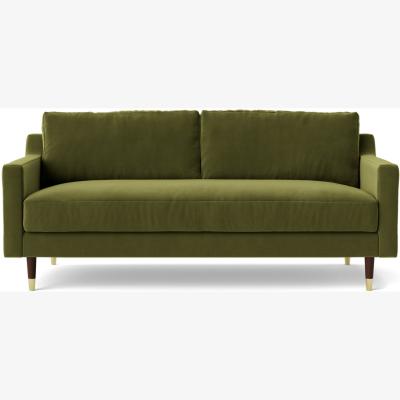 Habitat Swoon Rieti Velvet 2 Seater Sofa - Fern Green