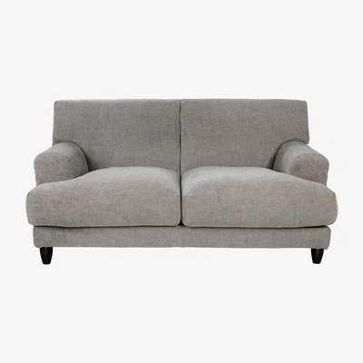 Habitat Habitat Askem 2 Seater Woven Stripey Linen Sofa - Natural
