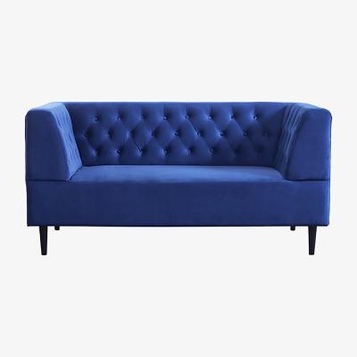Habitat Habitat Blake 2 Seater Velvet Sofa - Navy