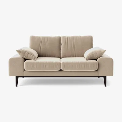 Habitat Swoon Tulum Velvet 2 Seater Sofa - Taupe