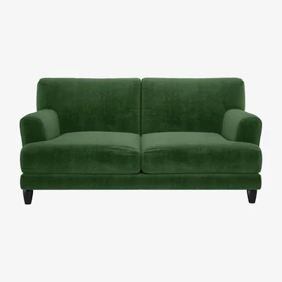 Habitat Habitat Askem 2 Seater Velvet Sofa - moss Green