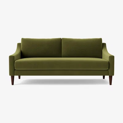 Habitat Swoon Turin Velvet 2 Seater Sofa - Fern Green