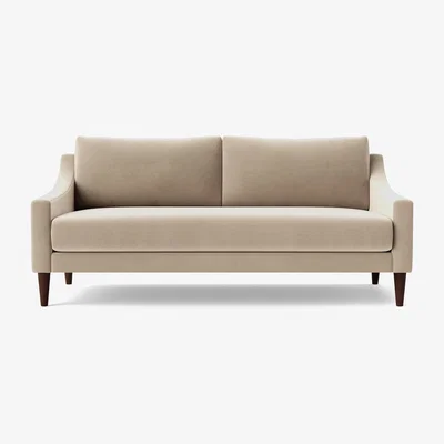 Habitat Swoon Turin Velvet 2 Seater Sofa - Taupe