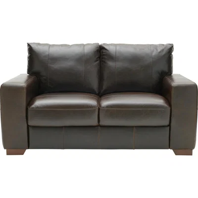 Habitat Habitat Eton 2 Seater Leather Sofa - Dark Brown