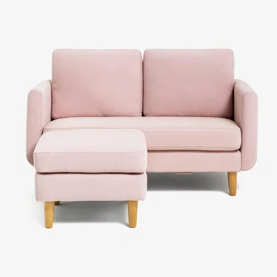 Habitat Habitat Remi 2 Seater Fabric Chaise in a Box - Pink