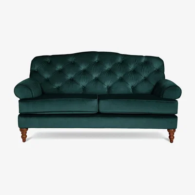 Habitat Habitat Valerie 2 Seater Velvet Sofa - Peacock