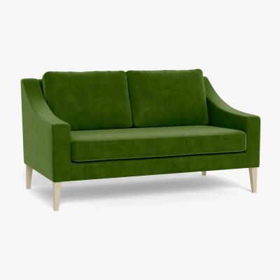 Heal's Heal's Richmond 2 Seater Sofa Smart Luxe Velvet Grass Black Feet