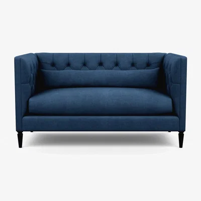 Heal's Heal's Balmoral 2 Seater Sofa Capelo LinenCotton Ink Spot Black Feet - Heal's UK Furniture