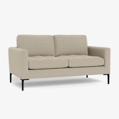 Heal's Heal's Eton 2 Seater Sofa Linen Hessian Brass Feet - Heal's UK Furniture