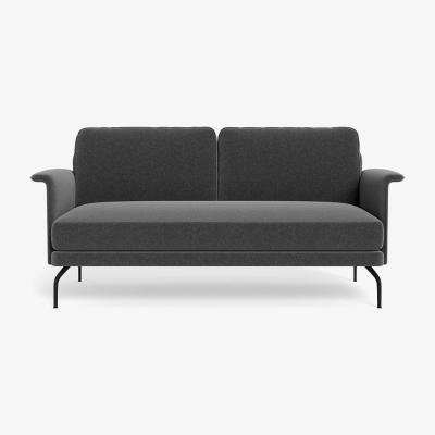 Heal's Heal's Iver 2 Seater Sofa Melton Wool Granite Black Feet
