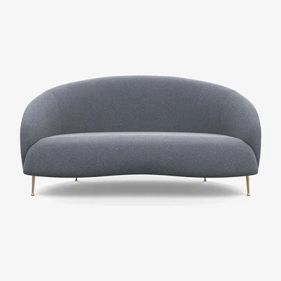 Heal's Heal's Bloomsbury 2 Seater Sofa Boucle Steel Brass Feet