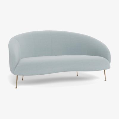 Heal's Heal's Bloomsbury 2 Seater Sofa Brushed Cotton Mist Brass Feet - Heal's UK Furniture